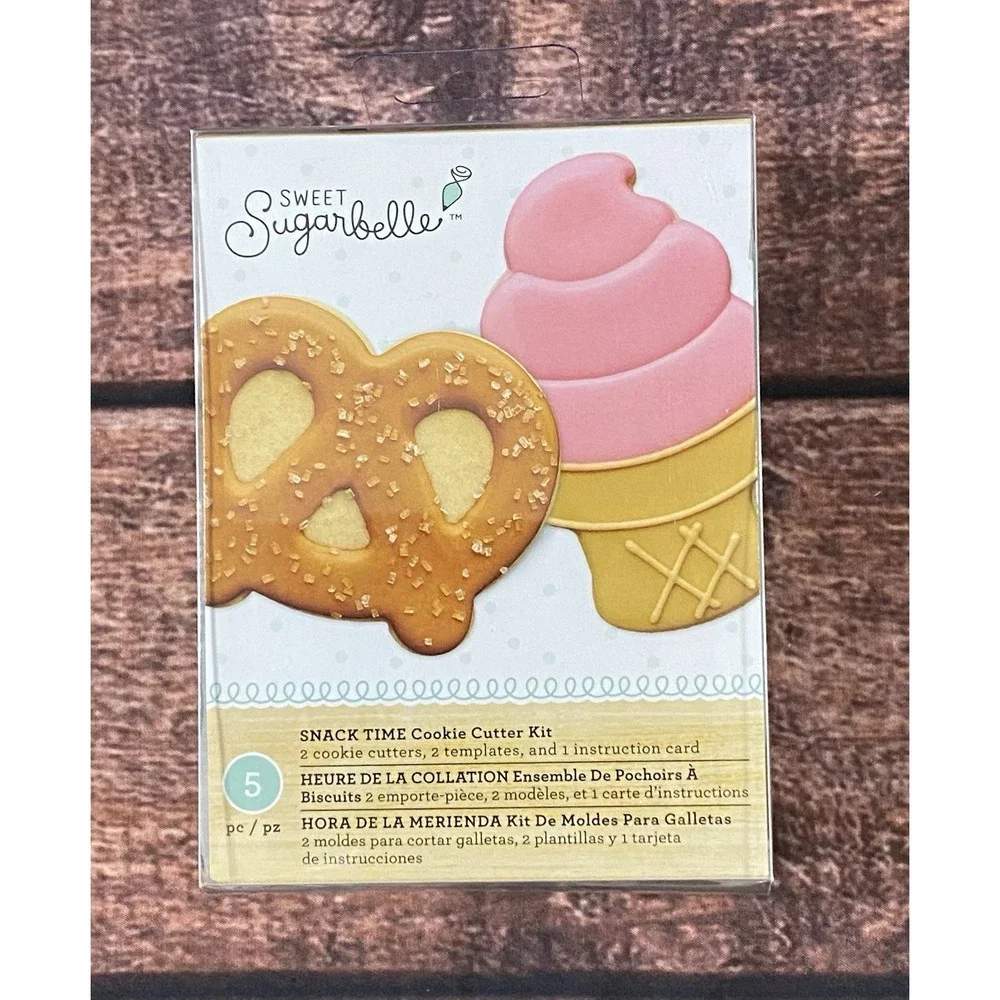 Sweet Sugarbelle Snack Time Cookie Cutter Kit 5 PC Set Green New